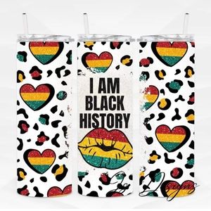 I am black history 20 oz skinny tumbler